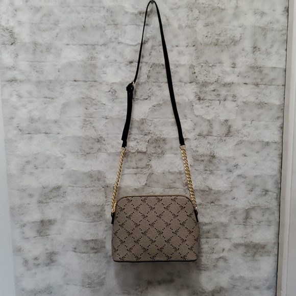 Black & gray Bees crossbody purse. Vegan. - Picture 3 of 8